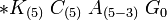 \ast K_{(5)}\; C_{(5)}\; A_{(5-3)}\; 
G_{0}